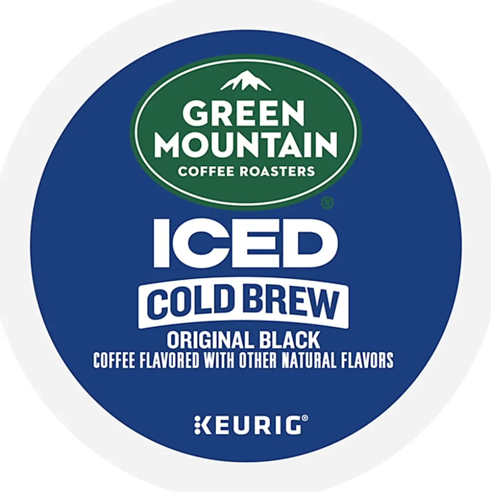 Green Mountain Coffee Iced Cold Brew Coffee Keurig K-Cup Pods, Single Serve, Original Black, Pack Of 20 Pods