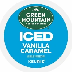 Green Mountain Coffee Roasters ICED Vanilla Caramel Single Serve Keurig K-Cup Pods, Pack Of 10 Pods