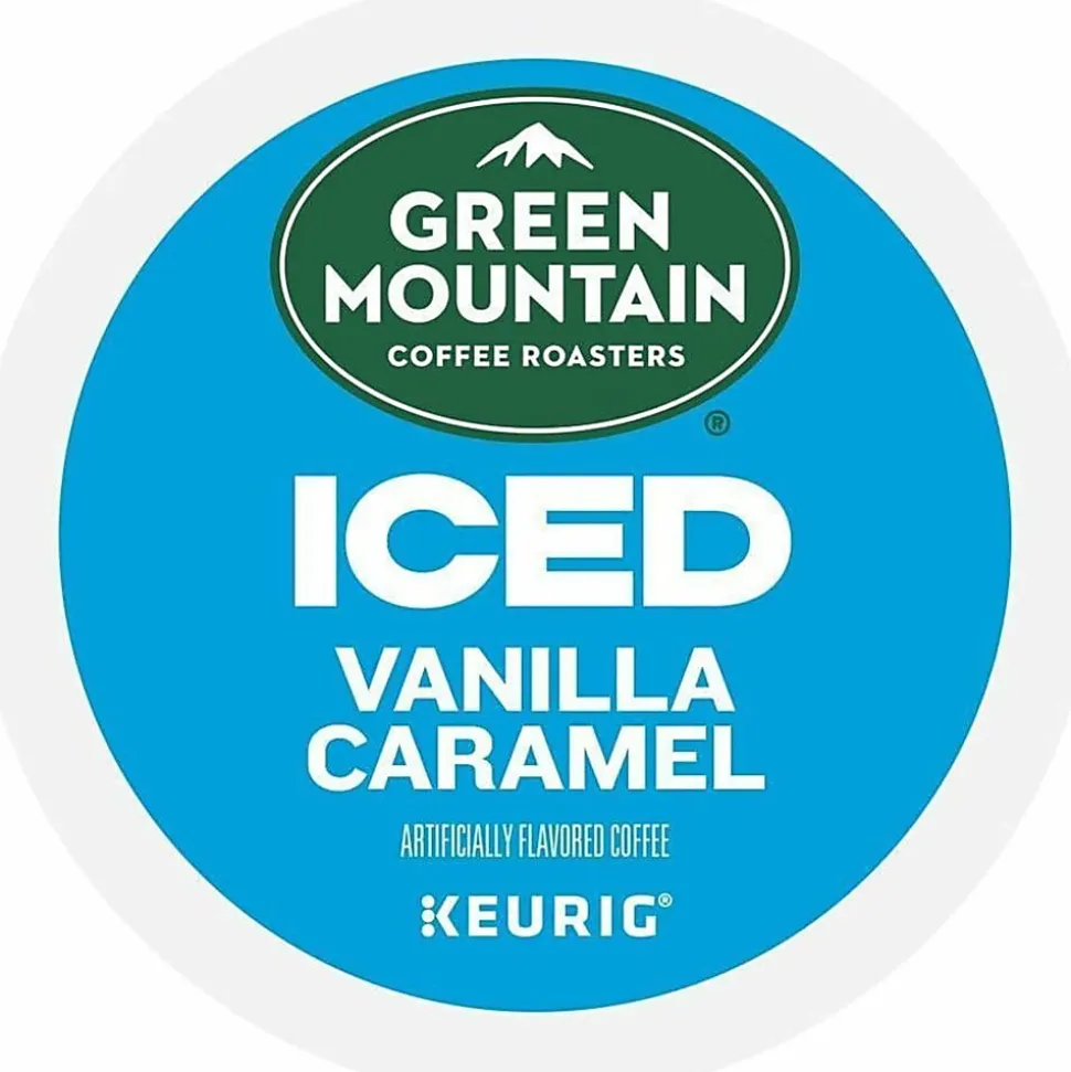 Green Mountain Coffee Roasters ICED Vanilla Caramel Single Serve Keurig K-Cup Pods, Pack Of 10 Pods