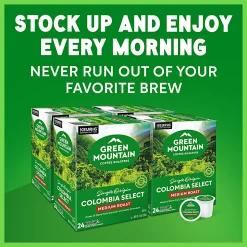 Green Mountain Coffee Roasters® Single-Serve Coffee K-Cup® Pods, Colombia Select Coffee, 96 Count, 4 Boxes of 24