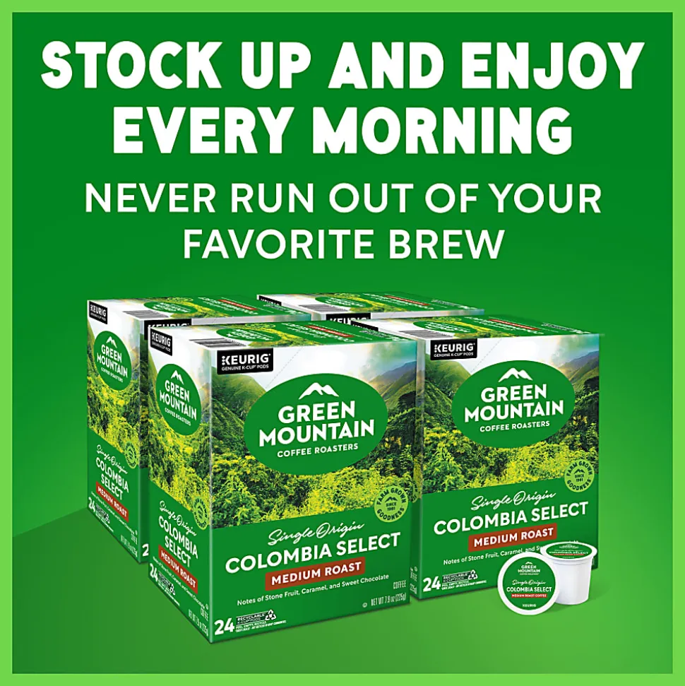 Green Mountain Coffee Roasters® Single-Serve Coffee K-Cup® Pods, Colombia Select Coffee, 96 Count, 4 Boxes of 24
