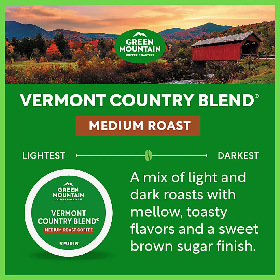 Green Mountain Coffee Roasters® Single-Serve Coffee K-Cup® Pods, Vermont Country Blend®, 96 Count, 4 Boxes of 24