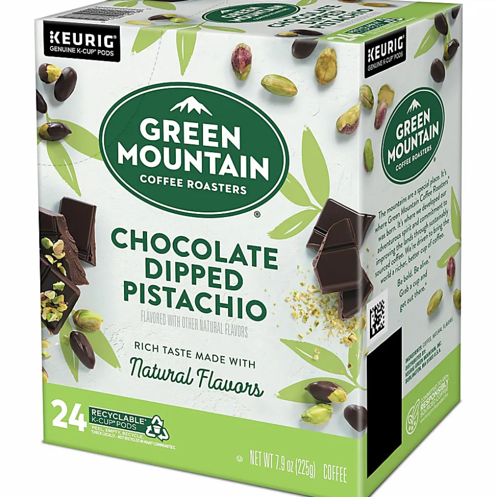 Green Mountain Coffee Roasters® Chocolate Dipped Pistachio Flavored Coffee, Single Serve K-Cup Pods, 24 Count