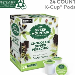 Green Mountain Coffee Roasters® Chocolate Dipped Pistachio Flavored Coffee, Single Serve K-Cup Pods, 24 Count