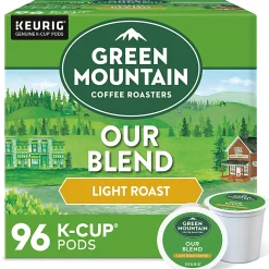 Green Mountain Coffee Roasters Our Blend Keurig Single-Serve K-Cup Pods, Light Roast Coffee, 96 Count (4 Packs of 24)