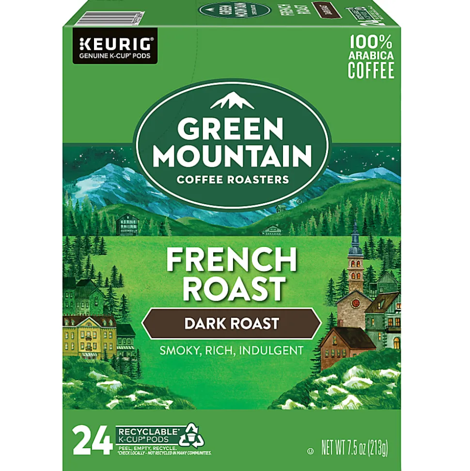 Green Mountain Coffee Roasters French Roast Keurig K-Cup Pods, Dark Roast Coffee, 96 Count (4 Packs of 24)