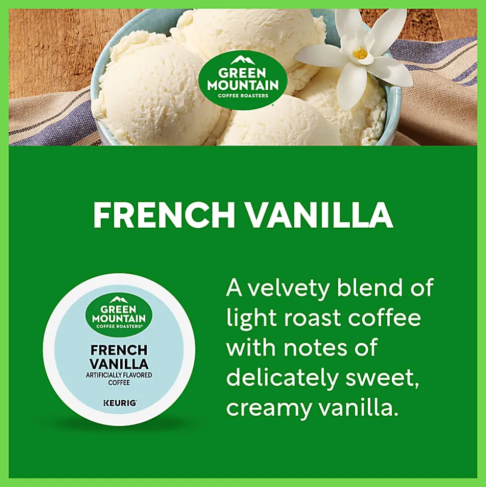 Green Mountain Coffee Roasters® Single-Serve Coffee K-Cup®, French Vanilla, 96 Count (4 Packs of 24)