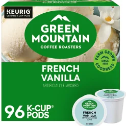 Green Mountain Coffee Roasters® Single-Serve Coffee K-Cup®, French Vanilla, 96 Count (4 Packs of 24)