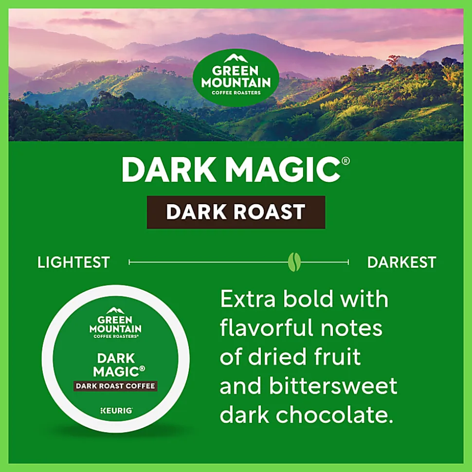 Green Mountain Coffee Roasters Dark Magic Keurig Single-Serve K-Cup Pods, Dark Roast Coffee 70 Count