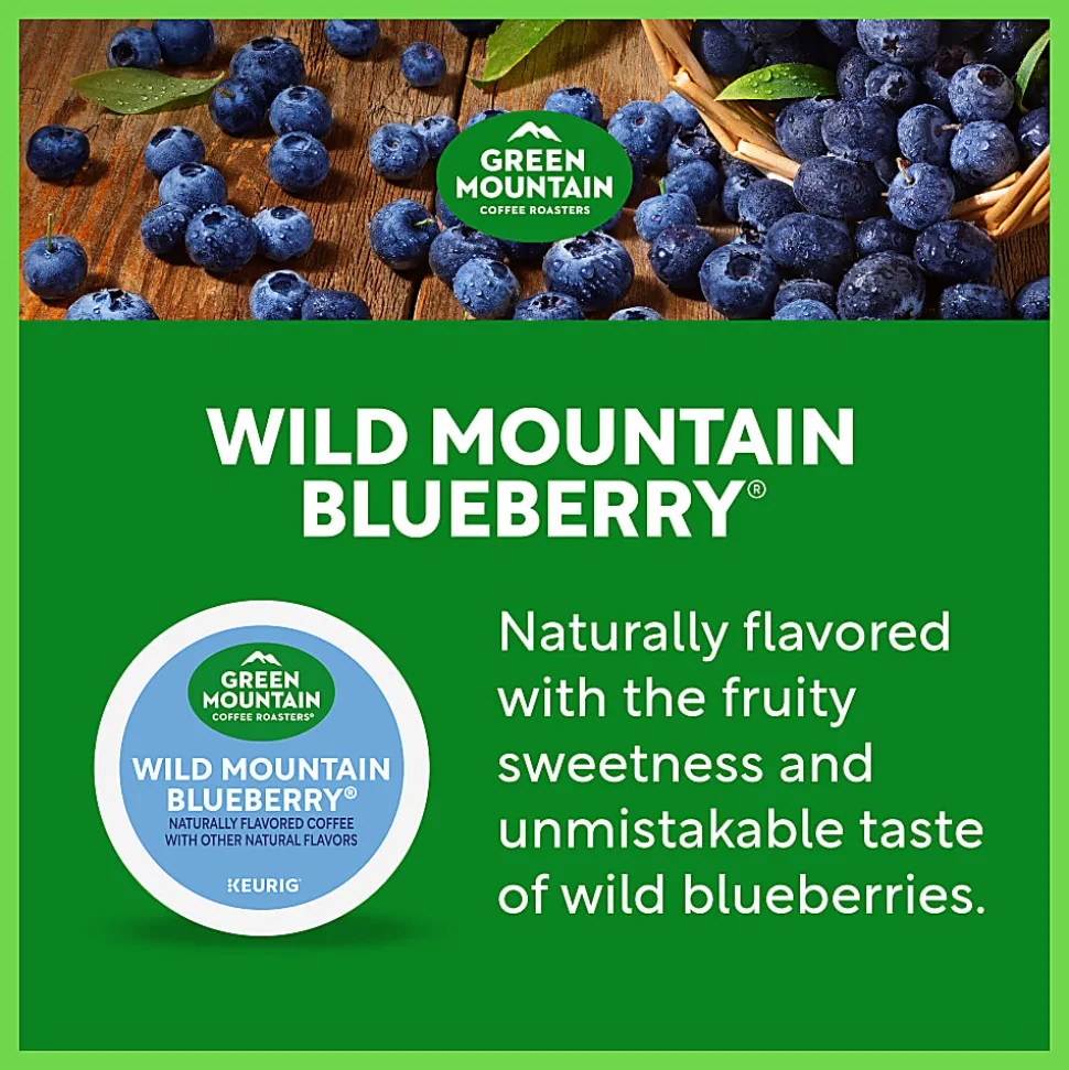 Green Mountain Coffee Roasters Wild Mountain Blueberry Keurig Single-Serve K-Cup Pods, Light Roast, 96 Count (4 Packs of 24)