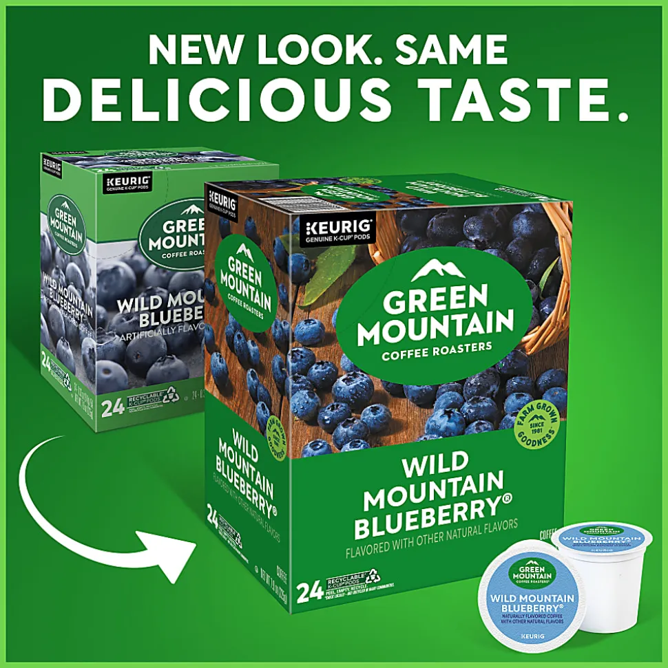Green Mountain Coffee Roasters Wild Mountain Blueberry Keurig Single-Serve K-Cup Pods, Light Roast, 96 Count (4 Packs of 24)