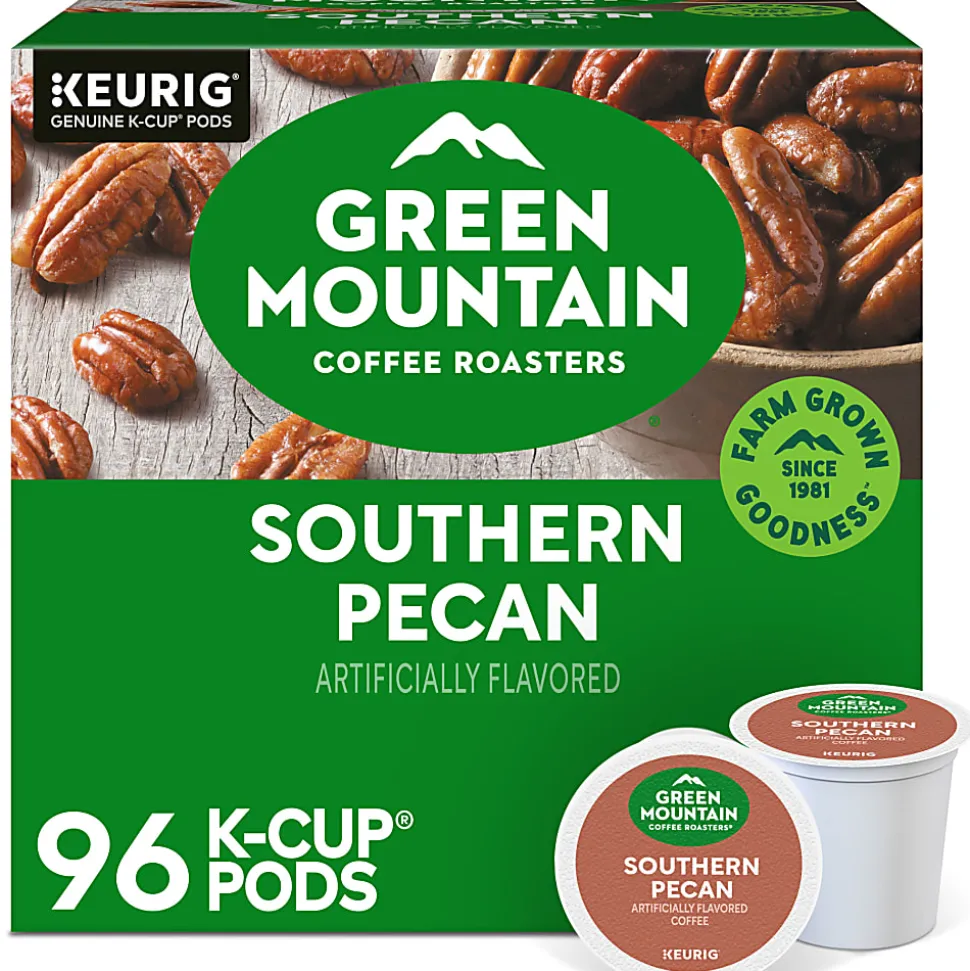 Green Mountain Coffee Roasters Southern Pecan Keurig Single-Serve K-Cup Pods, Light Roast, 24 Pods Per Pack, Case Of 4 Packs