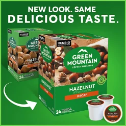 Green Mountain Coffee Roasters Hazelnut Decaf Coffee, Keurig Single-Serve K-Cup Pods, Light Roast, 24 Count