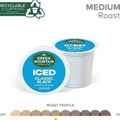Green Mountain Coffee® Single-Serve K-Cup® Pods, Medium Roast, Brew Over Ice Classic Black, Carton Of 24