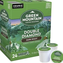Green Mountain Coffee® Single-Serve Coffee K-Cup® Pods, Double Black Diamond Extra Bold, Carton Of 24