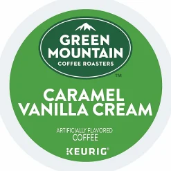 Green Mountain Coffee® Single-Serve Coffee K-Cup®, Caramel Vanilla Cream, Carton Of 96, 4 x 24 Per Box
