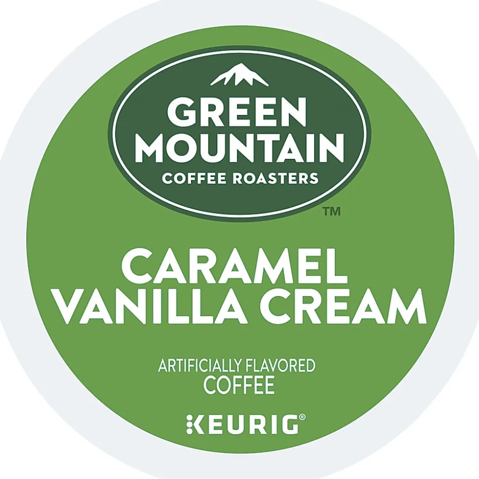 Green Mountain Coffee® Single-Serve Coffee K-Cup®, Caramel Vanilla Cream, Carton Of 96, 4 x 24 Per Box