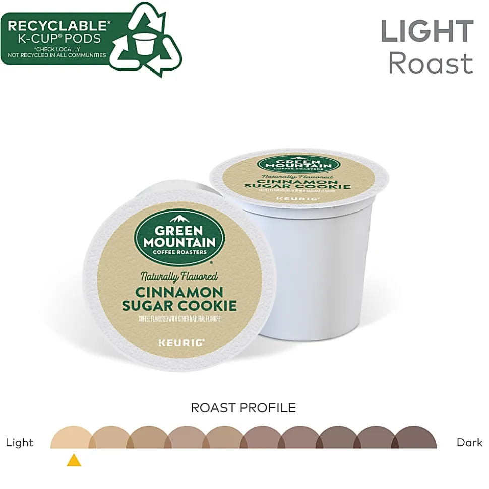 Green Mountain Coffee® Single-Serve Coffee K-Cup® Pods, Cinnamon Sugar Cookie, Carton Of 24