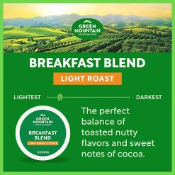 Green Mountain Coffee® Single-Serve Coffee K-Cup® Pods, Breakfast Blend, Carton Of 24