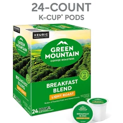 Green Mountain Coffee® Single-Serve Coffee K-Cup® Pods, Breakfast Blend, Carton Of 24