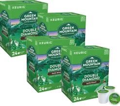 Green Mountain Coffee® Single-Serve Coffee K-Cup®, Double Black Diamond Extra-Bold, Carton Of 96, 4 x 24 Per Box