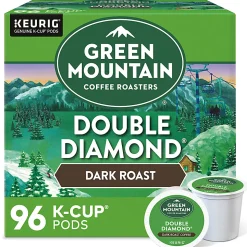 Green Mountain Coffee® Single-Serve Coffee K-Cup®, Double Black Diamond Extra-Bold, Carton Of 96, 4 x 24 Per Box