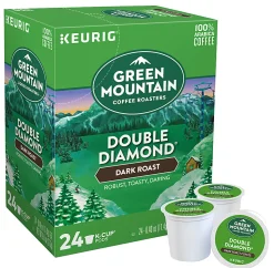 Green Mountain Coffee® Single-Serve Coffee K-Cup®, Double Black Diamond Extra-Bold, Carton Of 96, 4 x 24 Per Box