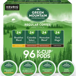 Green Mountain Coffee® Single-Serve Coffee K-Cup®, Regular Variety Pack, 96 Count (4 Packs of 24)