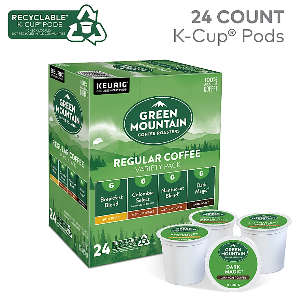 Green Mountain Coffee® Single-Serve Coffee K-Cup® Pods, Decaffeinated, French Vanilla, Carton Of 24