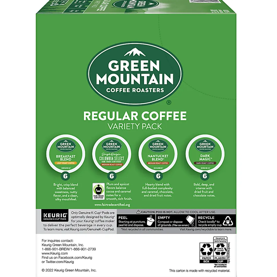 Green Mountain Coffee® Single-Serve Coffee K-Cup® Pods, Decaffeinated, French Vanilla, Carton Of 24