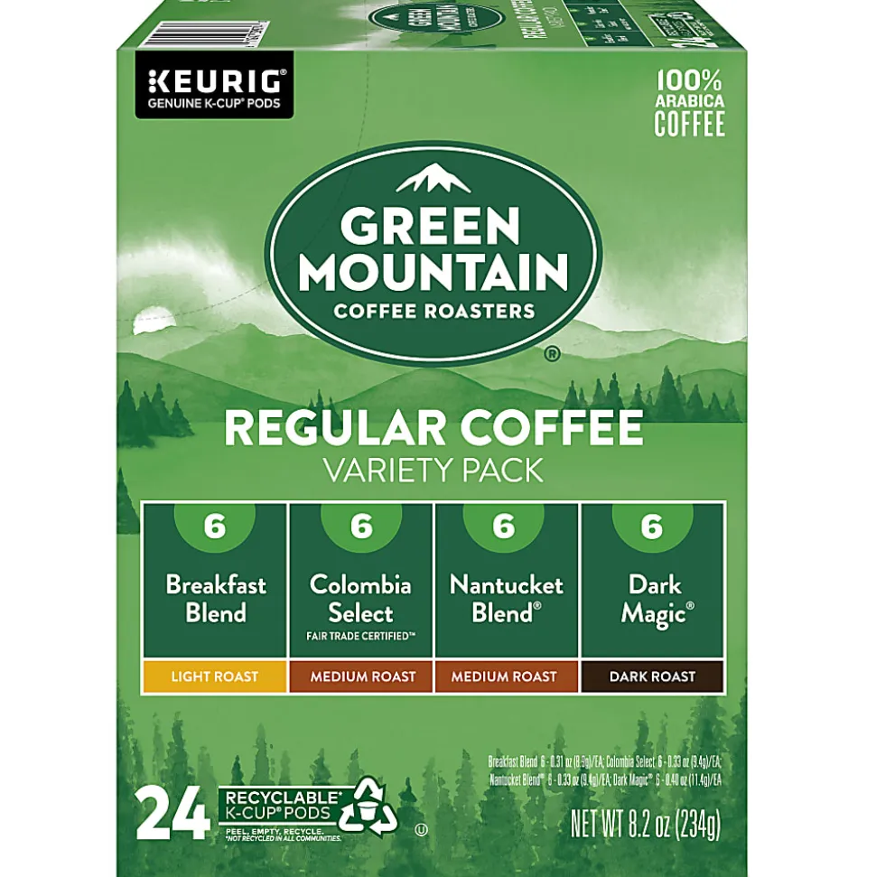 Green Mountain Coffee® Single-Serve Coffee K-Cup® Pods, Decaffeinated, French Vanilla, Carton Of 24