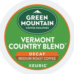 Green Mountain Coffee® Single-Serve Coffee K-Cup®, Decaffeinated, Vermont Country Blend®, Carton Of 96, 4 x 24 Per Box
