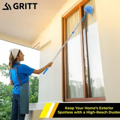 Gritt Commercial Cobweb Duster Brush With Telescopic Pole, 6-11/16