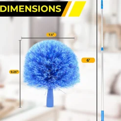 Gritt Commercial Cobweb Duster Brush With Telescopic Pole, 6-11/16