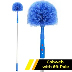Gritt Commercial Cobweb Duster Brush With Telescopic Pole, 6-11/16