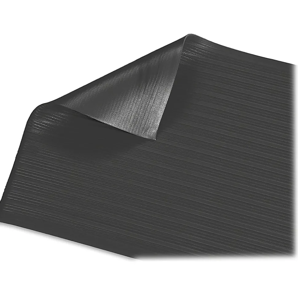 Guardian Floor Protection Air Step Anti-Fatigue Mat - Indoor - 60" Length x 36" Width x 0.37" Thickness - Polypropylene - Black