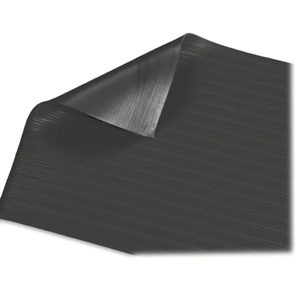 Guardian Floor Protection Air Step Anti-Fatigue Mat - Indoor - 60" Length x 36" Width x 0.37" Thickness - Polypropylene - Black