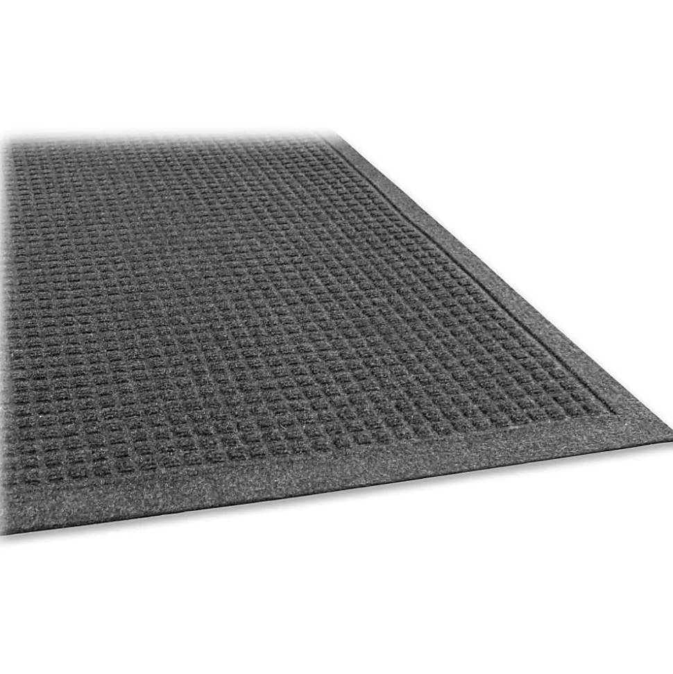 Guardian Floor Protection EcoGuard Floor Mat - Indoor, Outdoor, Carpeted Floor, Hard Floor - 36" x 24"- Rectangular - Rubber - Charcoal - 1 Each