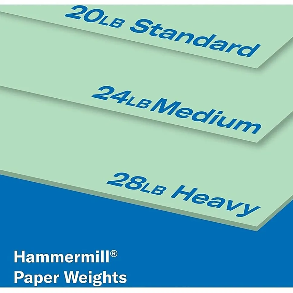 Hammermill® Colors Recycled Copy Paper, 10 Reams, Green, Letter (8.5" x 11"), 5000 Sheets Per Case, 20 Lb