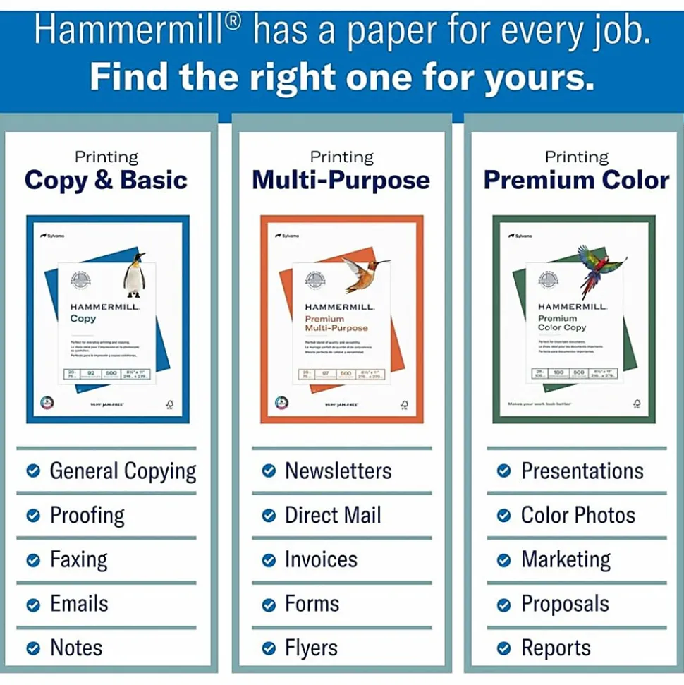 Hammermill® Premium Laser Paper, 10 Reams, Radiant White, Letter Size (8 1/2" x 11"), FSC® Certified, 24 Lb, 98 Brightness
