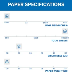 Hammermill® Printer & Copy Plus Copy Paper, 400 Reams, White, Letter (8.5