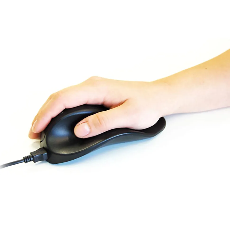 HandShoeMouse M2WB-LC Mouse - BlueTrack - Cable - Black - USB - 1500 dpi - Scroll Wheel - 2 Button(s) - Medium Right handed