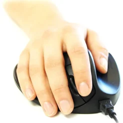 HandShoeMouse M2WB-LC Mouse - BlueTrack - Cable - Black - USB - 1500 dpi - Scroll Wheel - 2 Button(s) - Medium Right handed