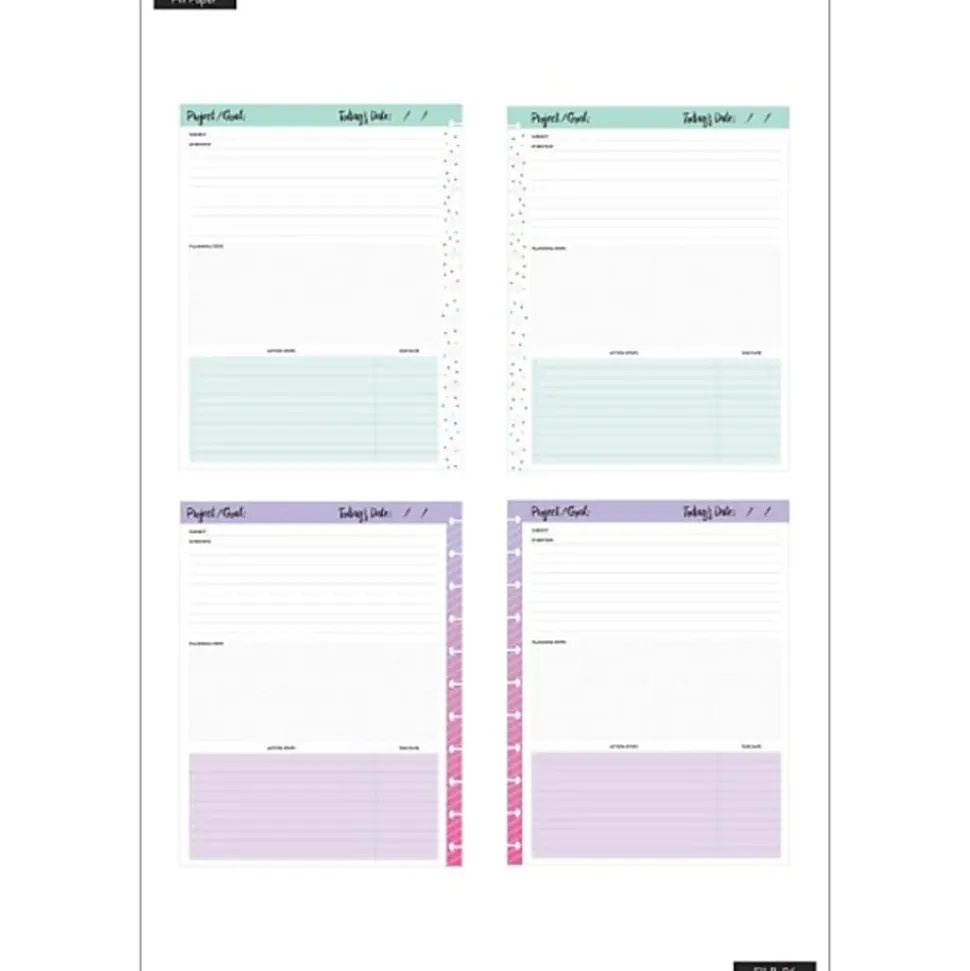 Happy Planner Big Filler Paper, 8-1/2" x 11", 40 Sheets, So Many Projects
