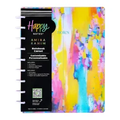 Happy Planner Classic Disc Bound Notebook, 7" x 9-1/4", Dotted Rule, 60 Sheets, Bright & Brushy