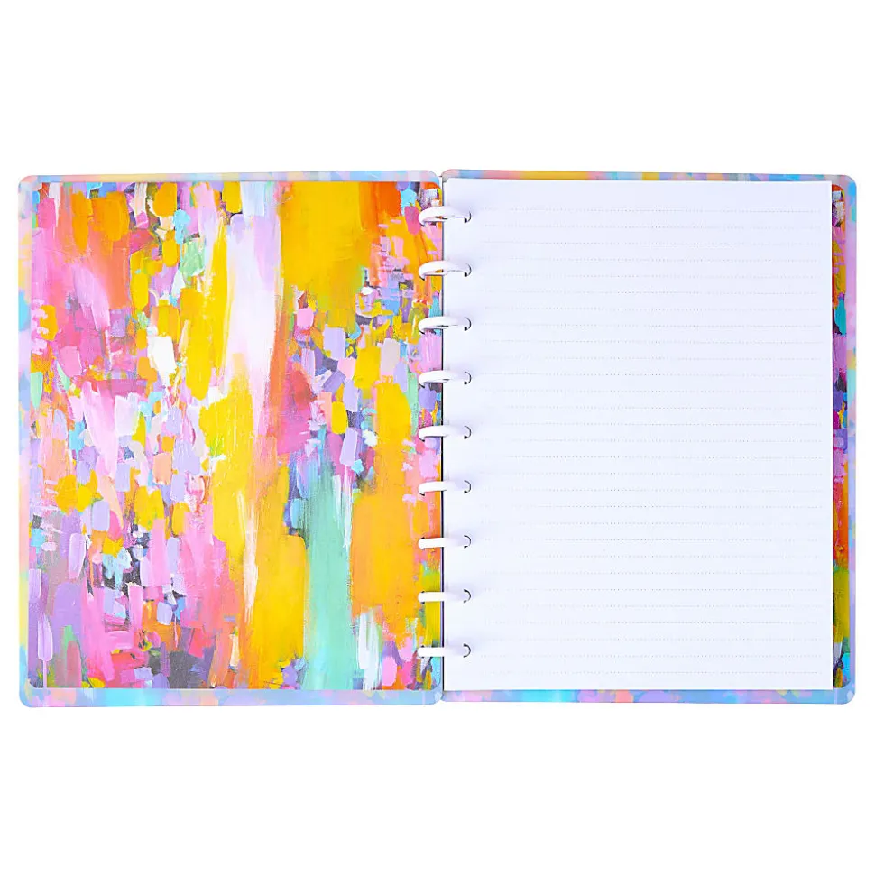 Happy Planner Classic Disc Bound Notebook, 7" x 9-1/4", Dotted Rule, 60 Sheets, Bright & Brushy