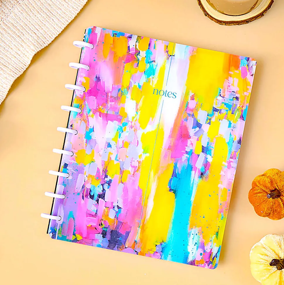 Happy Planner Classic Disc Bound Notebook, 7" x 9-1/4", Dotted Rule, 60 Sheets, Bright & Brushy