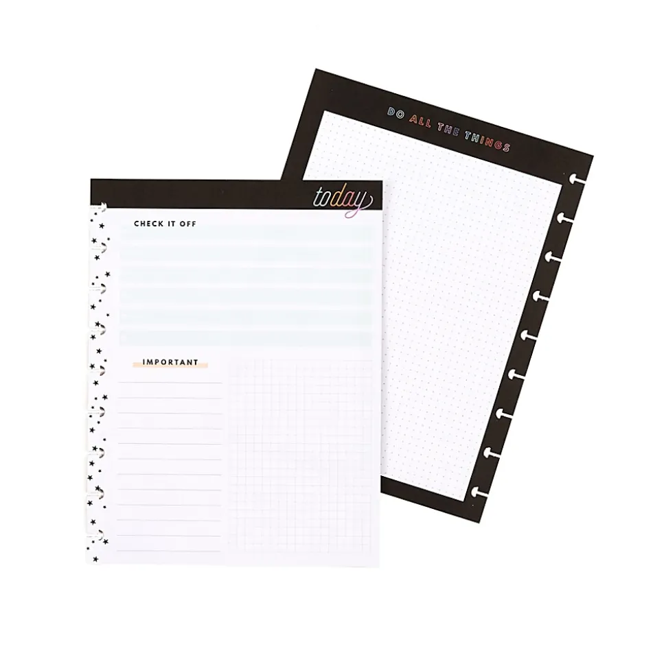 Happy Planner Classic Filler Paper, 40 Sheets, 7" x 9-1/4", Neutral Florals