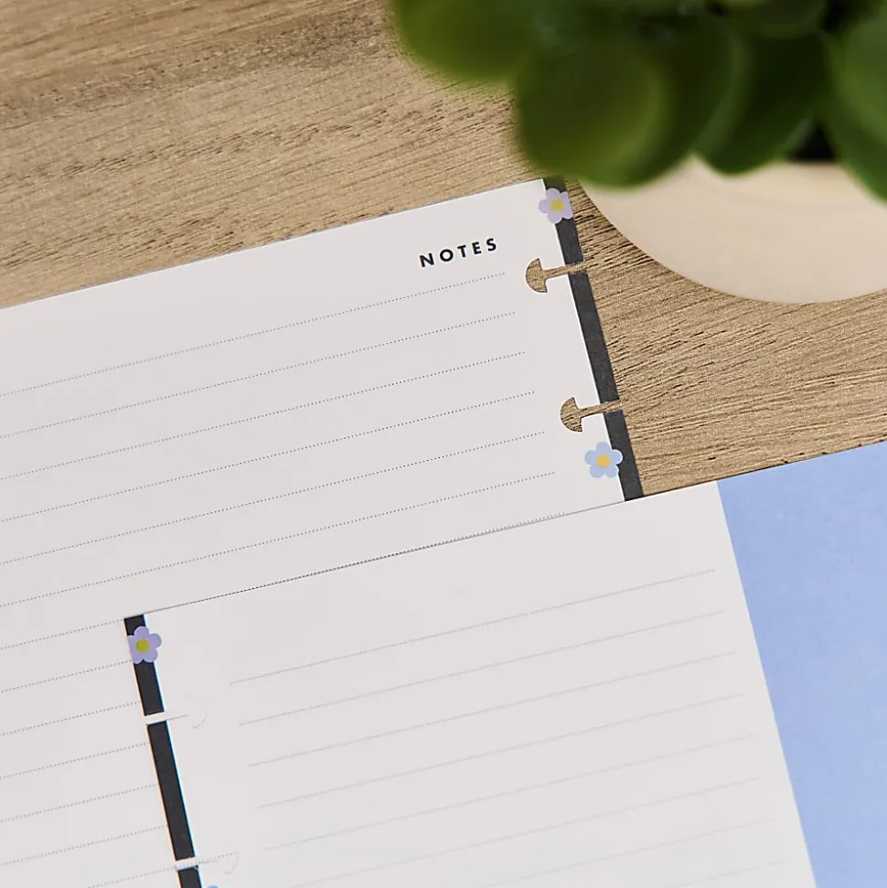 Happy Planner Dotted Lined Classic Filler Paper, Bright Energy, 7" x 9-1/4”, Total Qty 40 Sheets