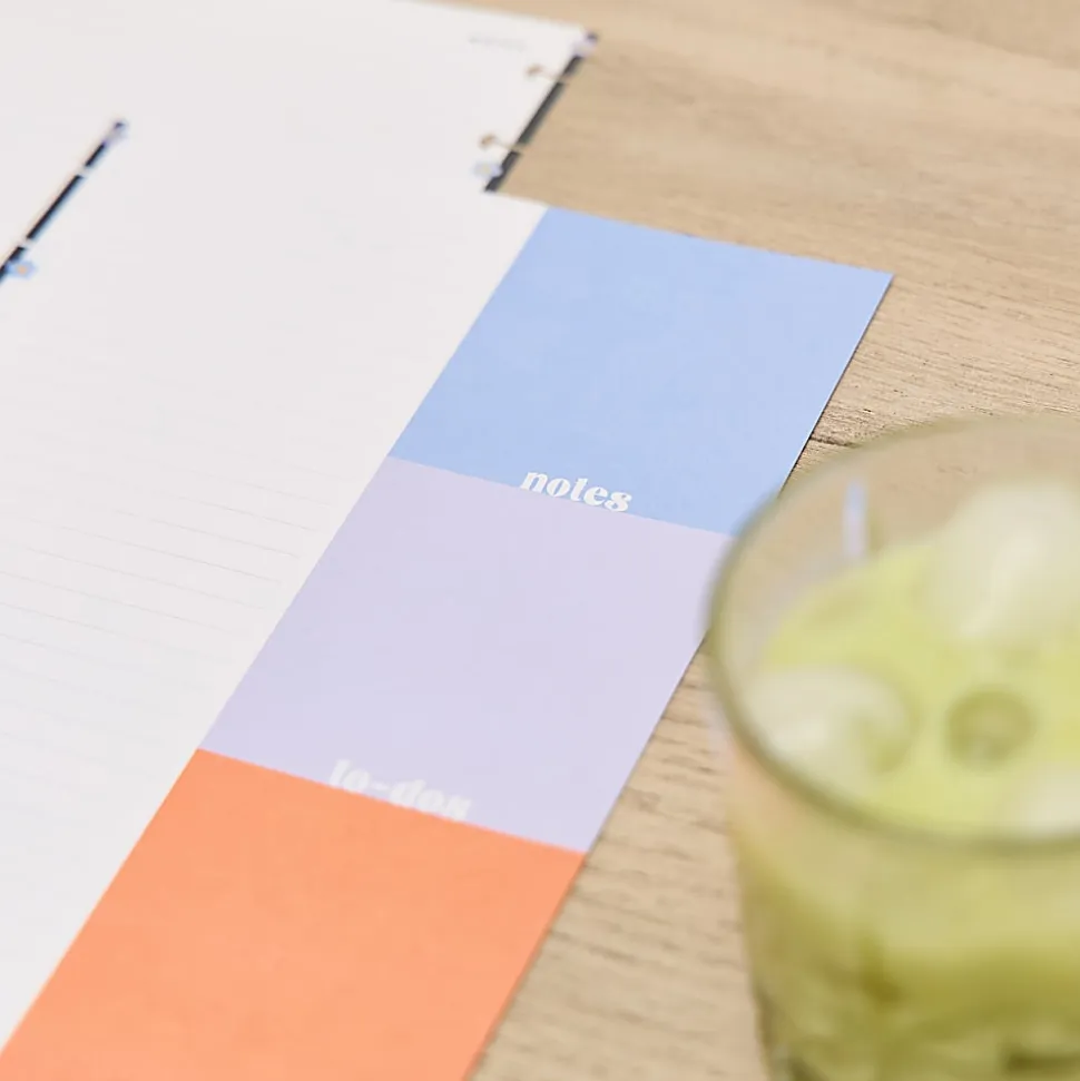 Happy Planner Dotted Lined Classic Filler Paper, Bright Energy, 7" x 9-1/4”, Total Qty 40 Sheets
